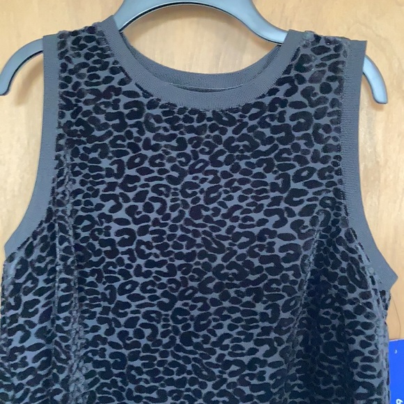 Apt 9 sleeveless black leopard print top with stretch size M - Picture 5 of 15